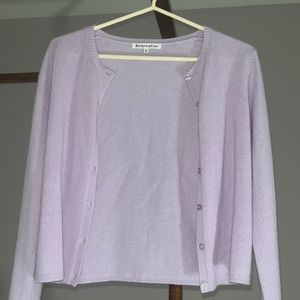Purple Reformation Cardigan and Tube Top set